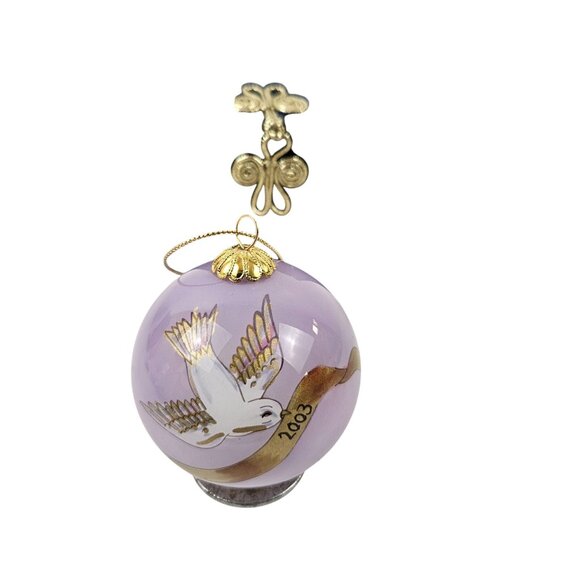 Pier 1 One Imports Ornament Traditional Doves Glass Vintage Christmas Boxed - Picture 10 of 10